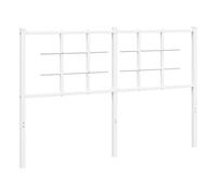vidaXL Cabecero de Repuesto, Cabecera Decorativa de Somier con Patas, Cabezal de Estructura de Cama, Mueble para Dormitorio Hogar, Metal Blanco 135 cm