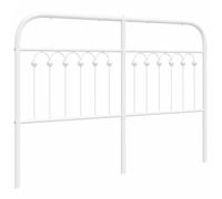 vidaXL Cabecero de Metal Blanco 135 cm, cabecero Cama, cabecero Blanco, cabecero Doble, cabecero Metal, cabecero Alto, cabecero para Cama Doble