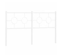 vidaXL Cabecero de Repuesto de Metal Blanco 150 cm, cabecero de Cama, cabecero de Metal, cabecero para Cama Doble, cabecero Blanco
