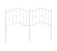 vidaXL Cabecero, Cabecera para Somier, Cabezal para Estructura Armazón Marco de Cama, Cabecero para Dormitorio Hogar, Metal Blanco 150 cm