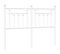 vidaXL Cabecero de Metal Blanco 150 cm