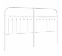 vidaXL Cabecero de Metal Blanco 150 cm, cabecero Cama, cabecero Blanco, cabecero Doble, cabecero Metal, cabecero Alto, cabecero para Cama Doble