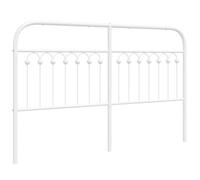 vidaXL Cabecero de Metal Blanco 160 cm, cabecero Cama, cabecero Blanco, cabecero Doble, cabecero Metal, cabecero Alto, cabecero para Cama Doble