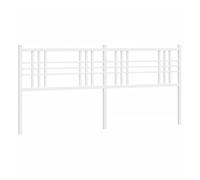 vidaXL Cabecero de Repuesto de Metal Blanco 200 cm, cabecero de Cama, cabecero de Metal, cabecero para Cama Doble, cabecero Blanco