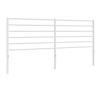 vidaXL Cabecero de Metal Blanco 200 cm, cabecero de Cama, cabecero de Metal, cabecero para Cama de Matrimonio, cabecera de Cama, Cabezal de Cama