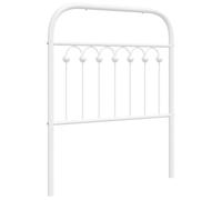 vidaXL Cabecero de Metal Blanco 80 cm, cabecera, cabecero de Cama, cabecero Blanco, Cabezal de Cama, cabecero de Metal, cabecero Alto