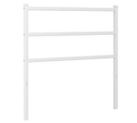 vidaXL Cabecero de Metal, Cabezal de Estructura de Cama, Cabecera para Dormitorio, Cabecero Soporte para Espalda, Acero Blanco 90 cm