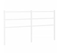 vidaXL Cabecero de Metal, Cabezal de Estructura de Cama, Cabecera para Dormitorio, Cabecero Soporte para Espalda, Acero Blanco 150 cm