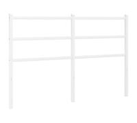 vidaXL Cabecero de Metal, Cabezal de Estructura de Cama, Cabecera para Dormitorio, Cabecero Soporte para Espalda, Acero Blanco 135 cm