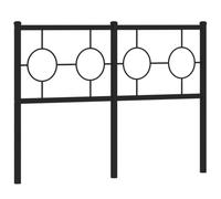 vidaXL Cabecero de Metal Negro 120 cm, cabecero de Cama, cabecero de Metal, cabecero para Cama Doble, cabecero Negro