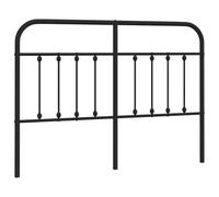 vidaXL Cabecero de Metal Negro 150 cm, cabecero de Cama, cabecero de Metal, cabecero para Cama Doble, cabecero Negro
