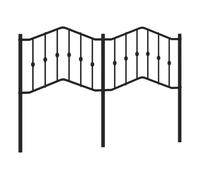 vidaXL Cabecero, Cabecera para Somier, Cabezal para Estructura Armazón Marco de Cama, Cabecero para Dormitorio Hogar, Metal Negro 150 cm