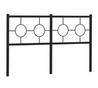 vidaXL Cabecero de Metal Negro 150 cm, cabecero de Cama, cabecero de Metal, cabecero para Cama Doble, cabecero Negro