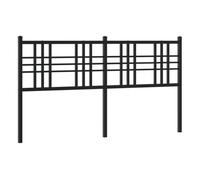 vidaXL Cabecero de Repuesto de Metal Negro 160 cm, cabecero de Cama, cabecero de Metal, cabecero para Cama Doble, cabecero Negro