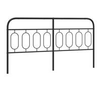 vidaXL Cabecero de Metal Negro 160 cm, cabecero de Cama, cabecero de Metal, cabecero para Cama de Matrimonio, cabecera de Cama, Cabezal de Cama
