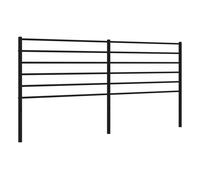 vidaXL Cabecero de cama de metal 180 cm Negro para cama de matrimonio