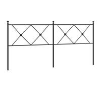 vidaXL Cabecero de Metal Negro 180 cm, cabecero de Cama, cabecero de Metal, cabecero para Cama Doble, cabecero Negro