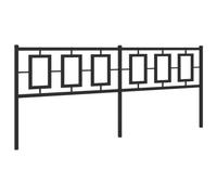 vidaXL Cabecero de Metal Negro 200 cm