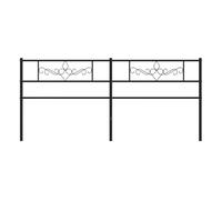 vidaXL Cabecero de Repuesto, Cabecera de Cama con Patas, Cabecero para Estructura de Cama, Cabecero de Somier para Hogar Dormitorio, Metal Negro 200 cm