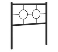 vidaXL Cabecero de Repuesto, Cabecera Decorativa de Somier con Patas, Cabezal para Estructura de Cama, Mueble para Dormitorio Hogar, Metal Negro 80 cm