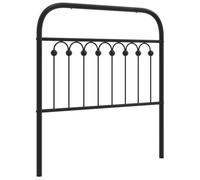 vidaXL Cabecero de Metal Negro 90 cm, cabecera, cabecero de Cama, cabecero Negro, Cabezal de Cama, cabecero de Metal, cabecero Alto