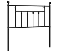 vidaXL Cabecero de Metal Negro 90 cm, cabecero de Cama, cabecero para Cama Individual, cabecera, cabecero de Metal, cabecero Negro, Cabezal