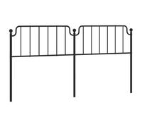 vidaXL Cabecero, Cabecera con Patas, Cabezal para Estructura Marco de Cama, Cabecero para Somier de Dormitorio Hogar, Metal Negro 193 cm
