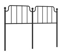 vidaXL Cabecero de Repuesto, Cabecera con Patas, Cabezal para Estructura Marco de Cama, Cabecero para Somier de Dormitorio Hogar, Metal Negro 150 cm