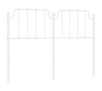 vidaXL Cabecero de Repuesto, Cabecera con Patas, Cabezal para Estructura Marco de Cama, Cabecero para Somier de Dormitorio Hogar, Metal Blanco 150 cm