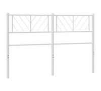 vidaXL Cabecero de Repuesto, Cabecera de Cama con Patas, Cabecero para Estructura de Cama, Cabecero de Somier para Hogar Dormitorio, Metal Blanco 135 cm