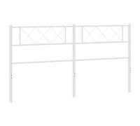 vidaXL Cabecero de Repuesto, Cabecera de Cama con Patas, Cabecero para Estructura de Cama, Cabecero de Somier para Hogar Dormitorio, Metal Blanco 180 cm