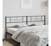 vidaXL Cabecero de Repuesto, Cabecera de Cama con Patas, Cabecero para Estructura de Cama, Cabecero de Somier para Hogar Dormitorio, Metal Negro 200 cm