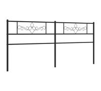 vidaXL Cabecero, Cabecera de Cama con Patas, Cabecero para Estructura de Cama, Cabecero de Somier para Hogar Dormitorio, Metal Negro 200 cm