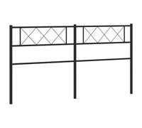 vidaXL Cabecero, Cabecera de Cama con Patas, Cabecero para Estructura de Cama, Cabecero de Somier para Hogar Dormitorio, Metal Negro 180 cm