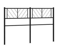 vidaXL Cabecero de Repuesto, Cabecera de Cama con Patas, Cabecero para Estructura de Cama, Cabecero de Somier para Hogar Dormitorio, Metal Negro 150 cm