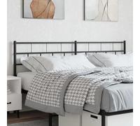 vidaXL Cabecero de Repuesto, Cabecera de Cama con Patas, Cabecero para Estructura de Cama, Cabecero de Somier para Hogar Dormitorio, Metal Negro 193 cm