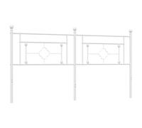vidaXL Cabecero de Repuesto, Cabecera Decorativa con Patas, Cabezal de Estructura Marco de Cama, Cabecero para Dormitorio Hogar, Metal Blanco 180 cm