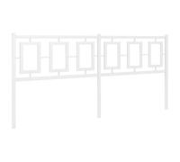 vidaXL Cabecero de Repuesto, Cabecera Decorativa de Somier con Patas, Cabezal para Estructura de Cama, Mueble para Dormitorio Hogar, Metal Blanco 180 cm