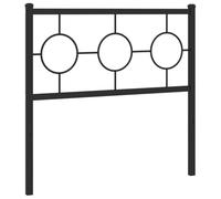 vidaXL Cabecero de Repuesto, Cabecera Decorativa de Somier con Patas, Cabezal para Estructura de Cama, Mueble para Dormitorio Hogar, Metal Negro 90 cm