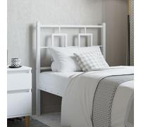 vidaXL Cabecero de Repuesto, Cabecera Decorativa de Somier con Patas, Cabezal para Estructura de Cama, Mueble para Dormitorio Hogar, Metal Blanco 80 cm