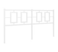 vidaXL Cabecero de Repuesto, Cabecera Decorativa de Somier con Patas, Cabezal para Estructura de Cama, Mueble para Dormitorio Hogar, Metal Blanco 150 cm