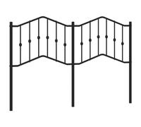 vidaXL Cabecero de Repuesto, Cabecera para Somier, Cabezal para Estructura Armazón Marco de Cama, Cabecero para Dormitorio Hogar, Metal Negro 150 cm