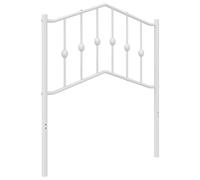 vidaXL Cabecero de Repuesto, Cabecera para Somier, Cabezal para Estructura Armazón Marco de Cama, Cabecero para Dormitorio Hogar, Metal Blanco 75 cm