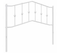 vidaXL Cabecero de Repuesto, Cabecera para Somier, Cabezal para Estructura Armazón Marco de Cama, Cabecero para Dormitorio Hogar, Metal Blanco 107 cm