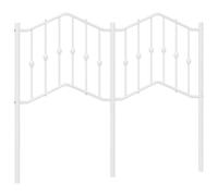 vidaXL Cabecero de Repuesto, Cabecera para Somier, Cabezal para Estructura Armazón Marco de Cama, Cabecero para Dormitorio Hogar, Metal Blanco 120 cm