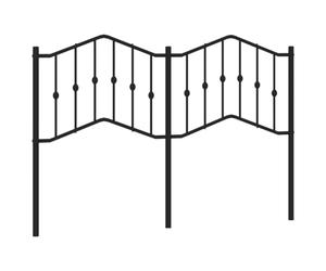 vidaXL Cabecero de Repuesto, Cabecera para Somier, Cabezal para Estructura Armazón Marco de Cama, Cabecero para Dormitorio Hogar, Metal Negro 150 cm