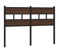 vidaXL Cabecero de Repuesto de Acero y Madera de ingeniería marrón Roble 120 cm