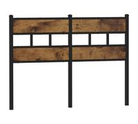 vidaXL Cabecero de Repuesto de Hierro y Madera de ingeniería Roble Ahumado 120 cm, cabecero de Cama, cabecero Individual, Muebles de Dormitorio