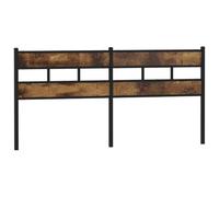 vidaXL Cabecero de Repuesto de Hierro y Madera de ingeniería Roble Ahumado 180 cm, cabecero de Cama, cabecero Individual, Muebles de Dormitorio