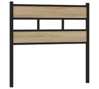 vidaXL Cabecero de Repuesto de Hierro y Madera de ingeniería Roble Sonoma 80 cm, cabecero de Cama, cabecero Individual, cabecero de Metal